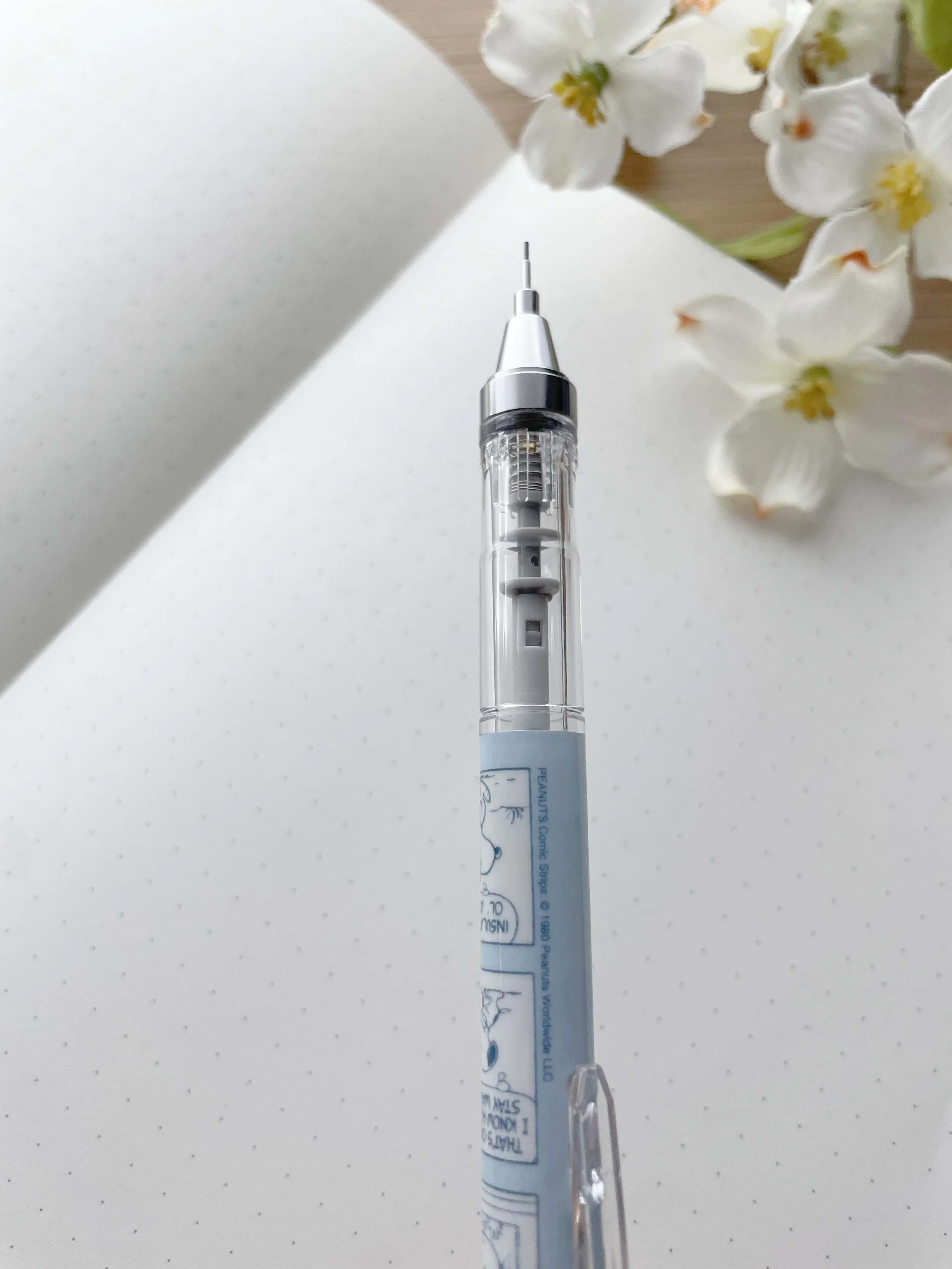 Snoopy MONO Graph Mechanical Pencil 05mm - Snoopy Blue Comic — La